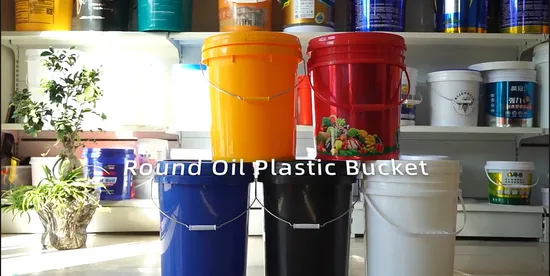 1L White Round Plastic Bucket and Lid Plastic Container Plastic Pail