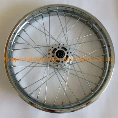 Cg125/Gn125 Front or Rear 2.15X16/17/18 Spoke Motorcycle Rim with Brake Sprocket Hub